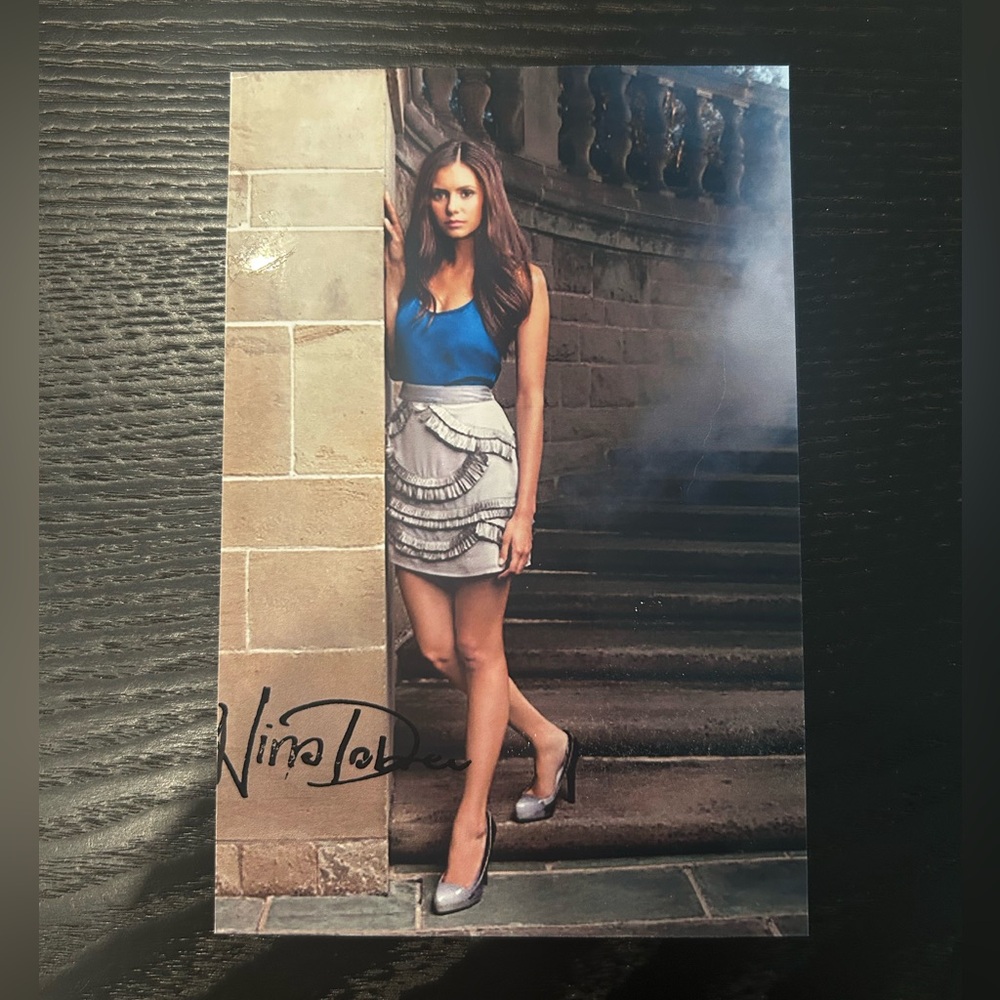 Nina Dobrev Signed Vampire Diaries Photo (Authentic)